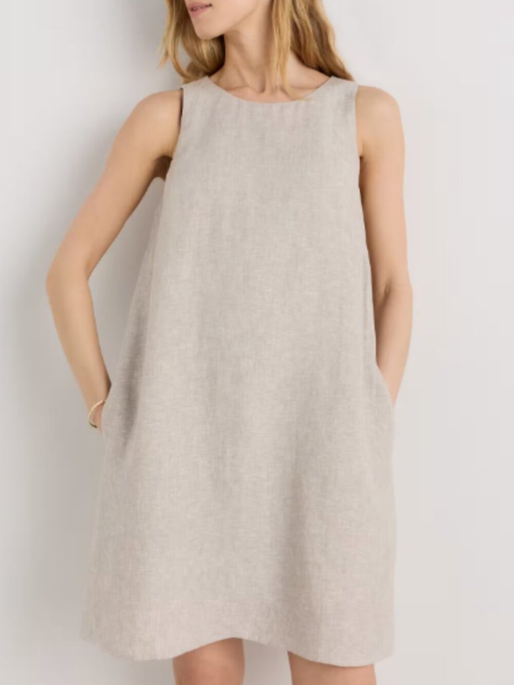 Quince 100% European Linen Tank Mini Dress Flax - XS
